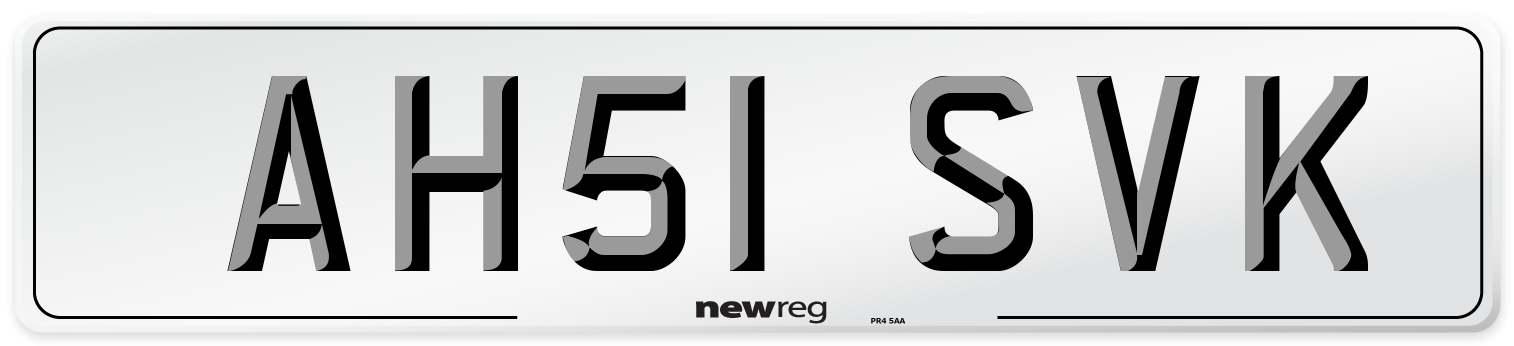 AH51 SVK Number Plate from New Reg